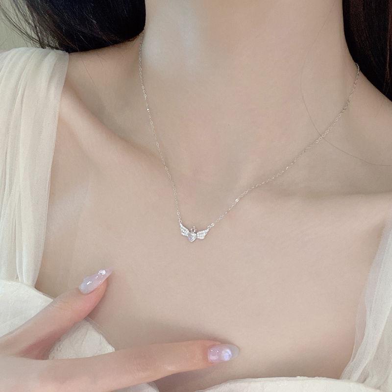 ネックレス レディース アクセサリー 首飾り チョーカー ペンダント ハート 天使の...