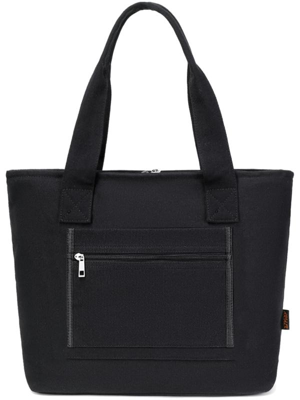 [ARIALK] トートバッグ キャンバス コットン 無地 厚手 大容量 トートバック 一泊旅行 キャンバストート エコバッグ 帆布 肩掛け トート tote bag ショッピングバッグ シンプル ファスナー付き a4