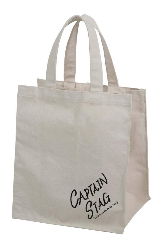 キャプテンスタッグ(CAPTAIN STAG) トートバッグ ショルダーバッグ キャンバス コットン エコバッグ テイクアウト バッグ 綿100% UL-2030/UL-2031/UL-2046