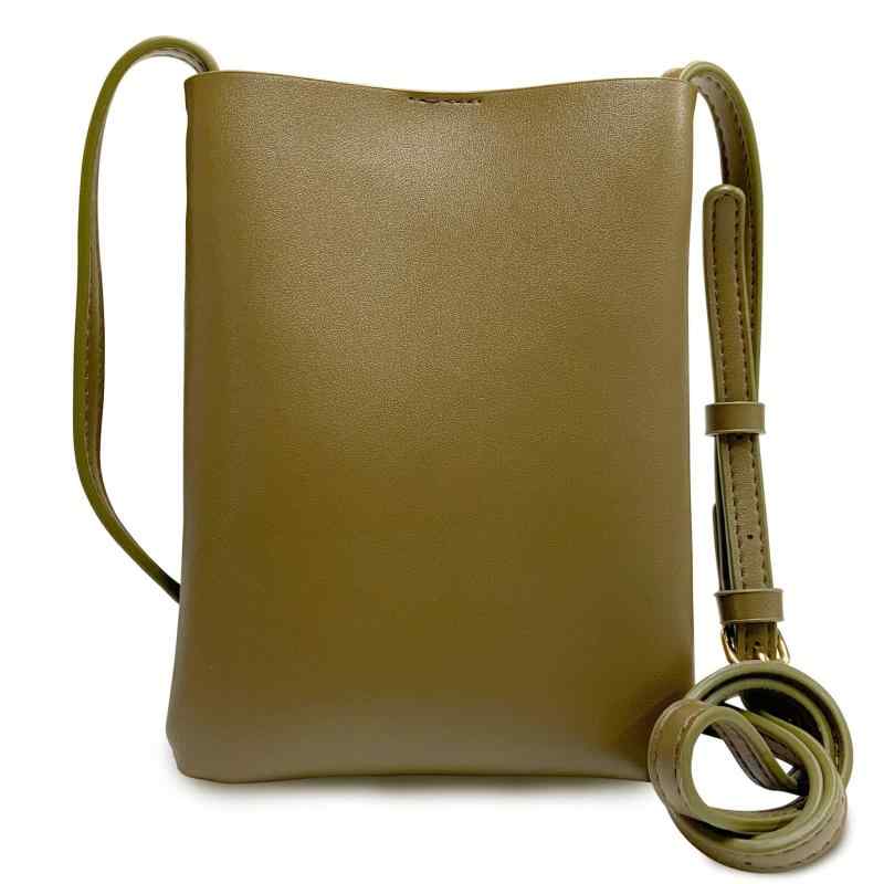 [Loveril] スマホポーチ ショルダーバッグ 無地 シンプル 縦型 レディースバッグ ワンショルダー ポシェット 携帯ポーチ 携帯 お財布 軽量 旅行 ショッピング