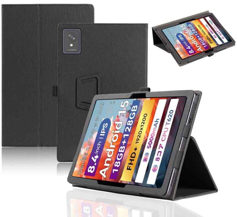 For タブレット ケース 保護カバー【ZENGZOUZ】タブレット カバー 角度調整 軽量 磁気吸引 ペン収納可能 擦り傷防止 全面保護型 耐汚れ 耐衝撃保護ケース(ブラック)