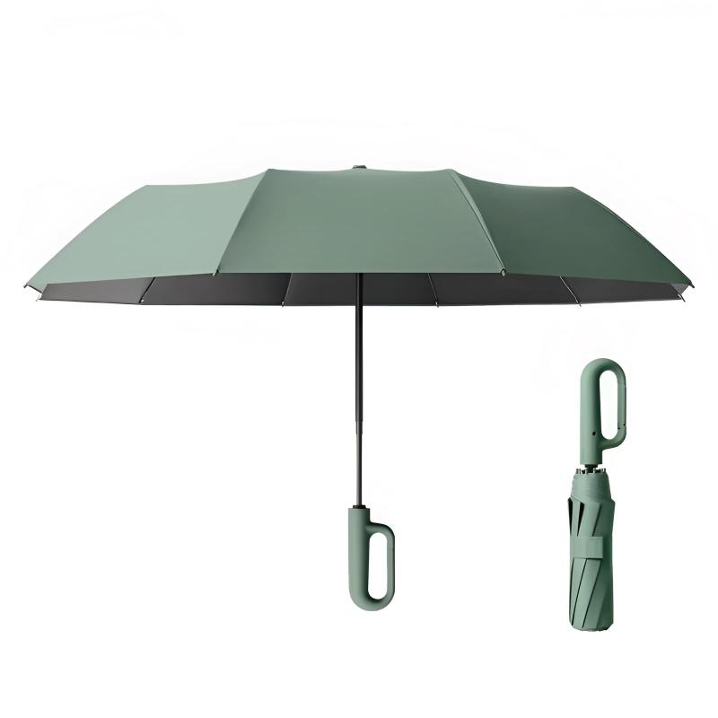 両方向補強リバース傘、自動防滴り機能付き傘、10 本骨フレーム、折りたたみ式大型耐風日傘（UV カット機能付き）、男女兼用ポータブルタイプ 3