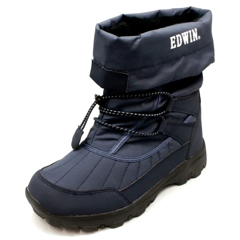 [エドウィン] メンズ ブーツ 二つ折り 防寒 ウィンターブーツ フリース内生地 強撥水 軽量 アウトドアシューズ 色 EDW172