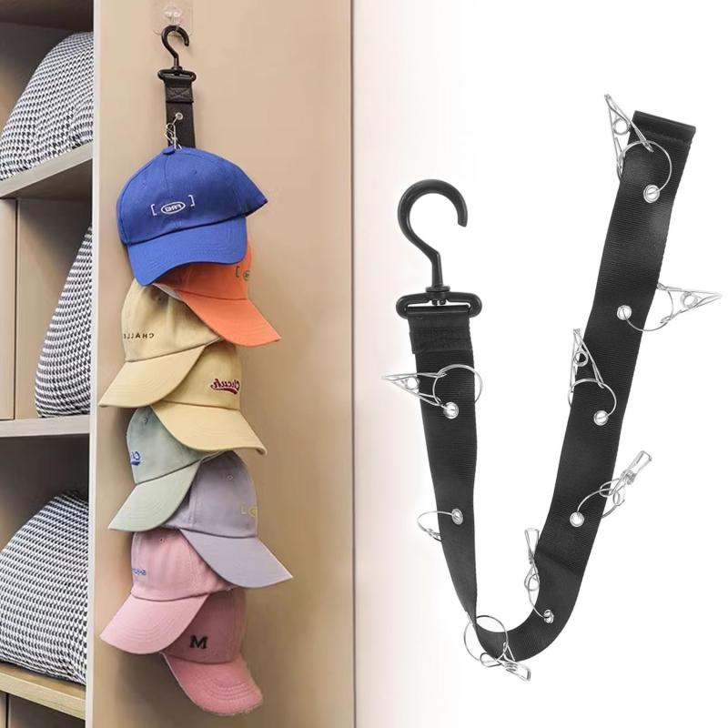 VEAGIA 帽子掛け 帽子 収納 クリップ8個 360°回転フック 帽子ハンガー 帽子スタンド 帽子収納 帽子 ハンガー 折りたたみ式 便利な収納 旅行や家庭での使用に最適