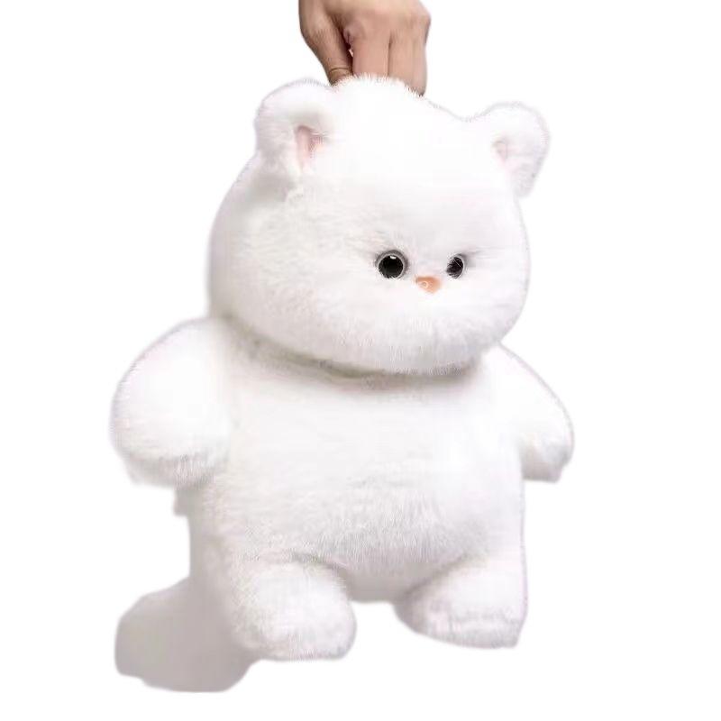 ぬいぐるみ メンズ レディース おもちゃ クッション 抱き枕 マスコット もちもち ふわふわ ネコ キャット 動物 癒し グッズ 白 かわいい ギフト 誕生日 贈り物 プレゼント 子供部屋 インテリア 置物 装飾