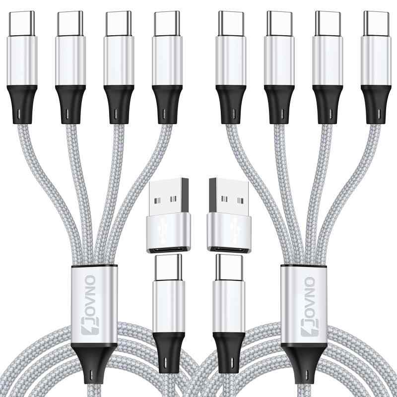 Jovno【2本セット 1.2m】USB A/C to Type C タイプc ケーブル PD+QC対応 3.1A急速...