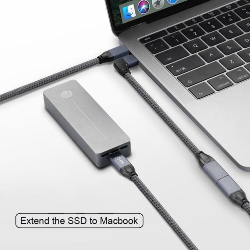 chenyang USB C��Ĺ�����֥� USB 3.1 Gen 2 Type C ����-�᥹ ��®���� �ǡ���ž�� 90�ٳ��ٱ�Ĺ�ʥ��������ȥ����֥� 0.2M