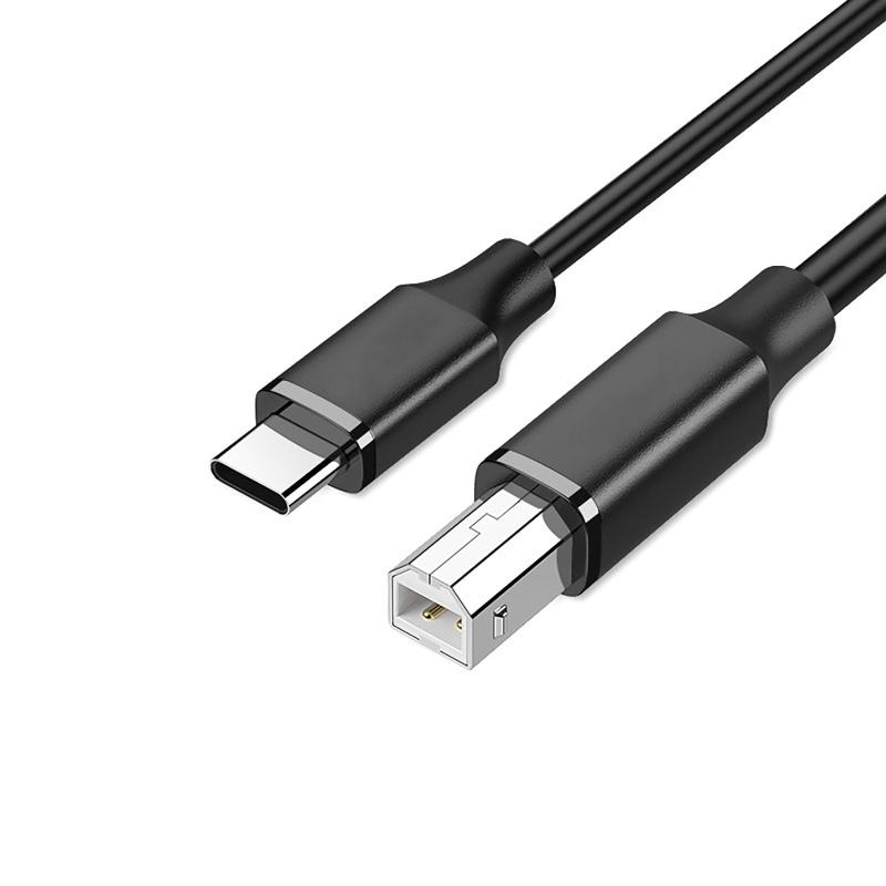 USB Type Cプリンター ケーブル 2A出力 あんていでんそう 高耐久性 プラグアンドプレイ 印刷がはっきりしている 携帯電話 パソコン プリンタ スキャナなどに対応（ブラック 1.5m）