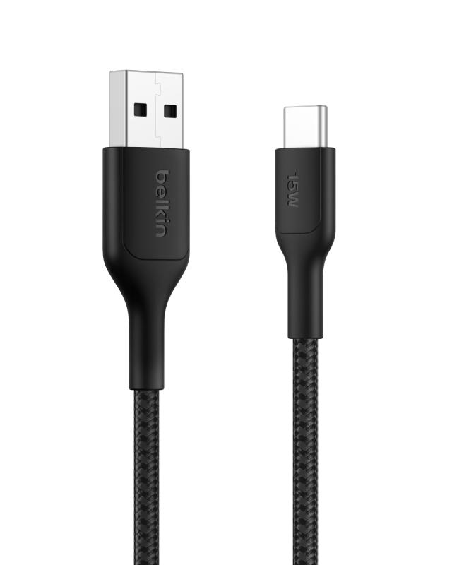 Belkin USB-A to USB-C ���ȥʥ����� �����֥� iPhone16 / 15 iPad��Macbook�б� ��®���� ���ѵ� MFiǧ�� 2m �֥�å� CAB022fq2MBK
