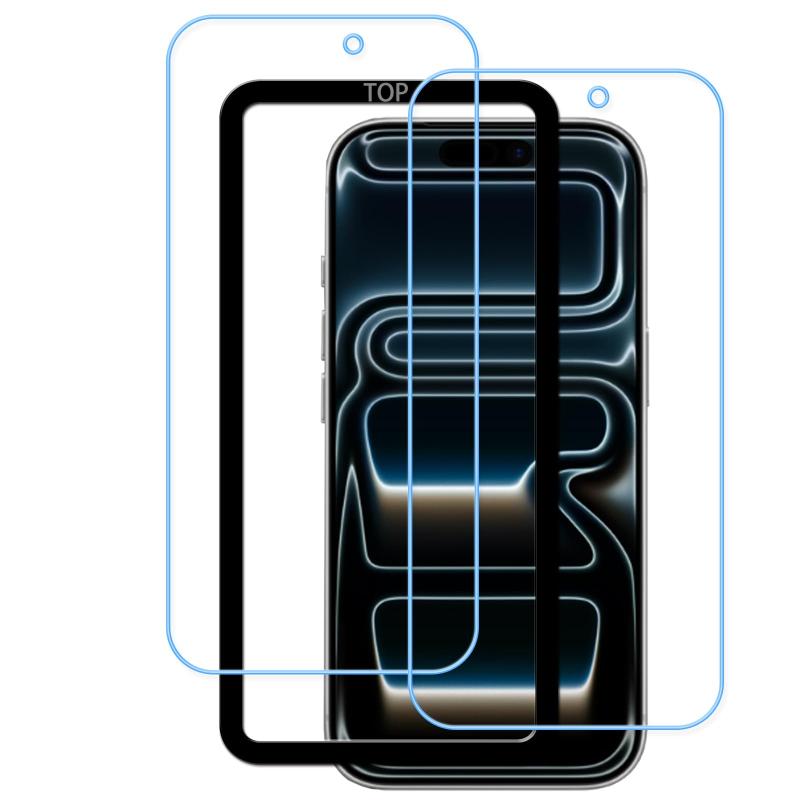 目の疲れを軽減し For iPhone 17 Pro max 用の ガラスフィルム ブルーライトカット機能 保護 液晶保護フィルム 国産旭硝子素材製 9H 表面硬度 強化ガラス 耐傷性 ブルーライト画面保護フィルム 2専用設計: iPhon...