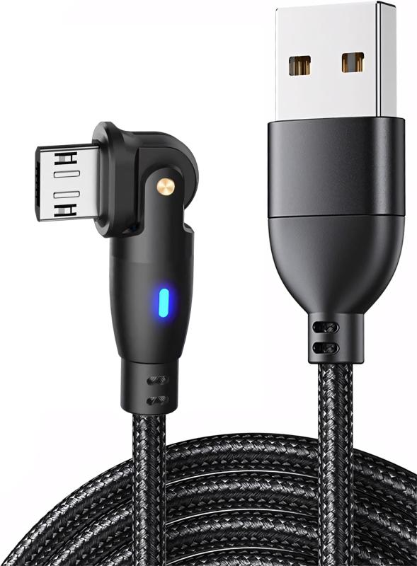 オーディオファン USB ケーブル 2m L字型 180度回転