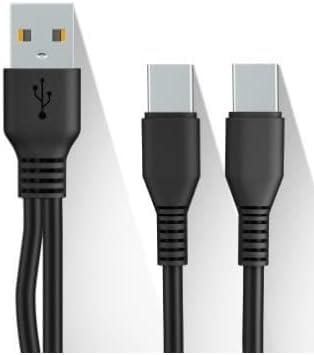 Sound Wave 【 充電 Type C 二股ケーブル 】 1本で USBーC スマホ タブレットを2台同時に充電 TypeC Y字ケーブル 分岐ケーブル 2 in1 USBケーブル + シリコン製 USB-A 保護 防塵 カバー F.Wave オ