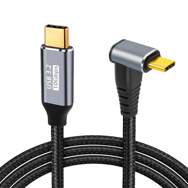 USB C ケーブル L字 Type-C L型 【PD対応 100W急速充電/ USB 3.2 Gen2標準 10Gbpsデータ転送】