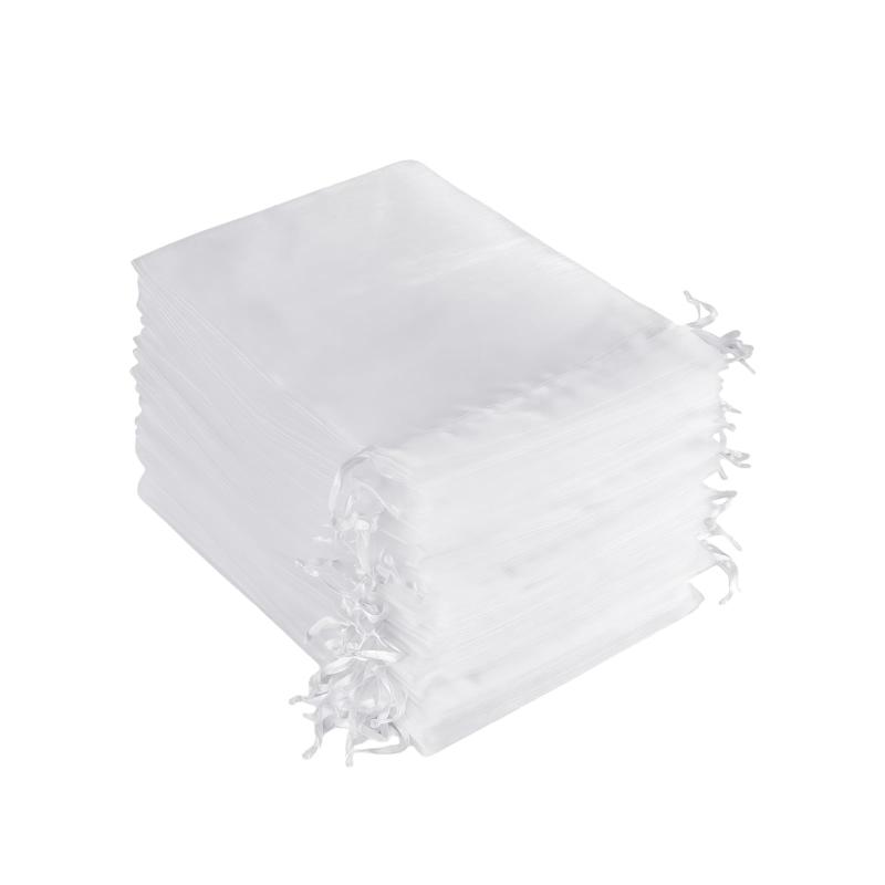 オーガンジー 巾着 サシェ 袋 プレゼント 袋 小 ミニギフトにぴったり 白色ギフトバッグ 誕生日 結婚式..