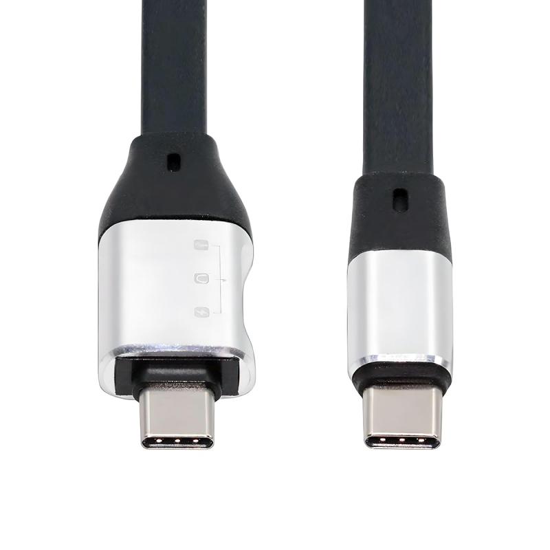 Cablecc USB 3.1 10Gbps オス-オス OTGオーディオメスポート フラットスリムFPCデータケーブル ノートパソコン用 電話用