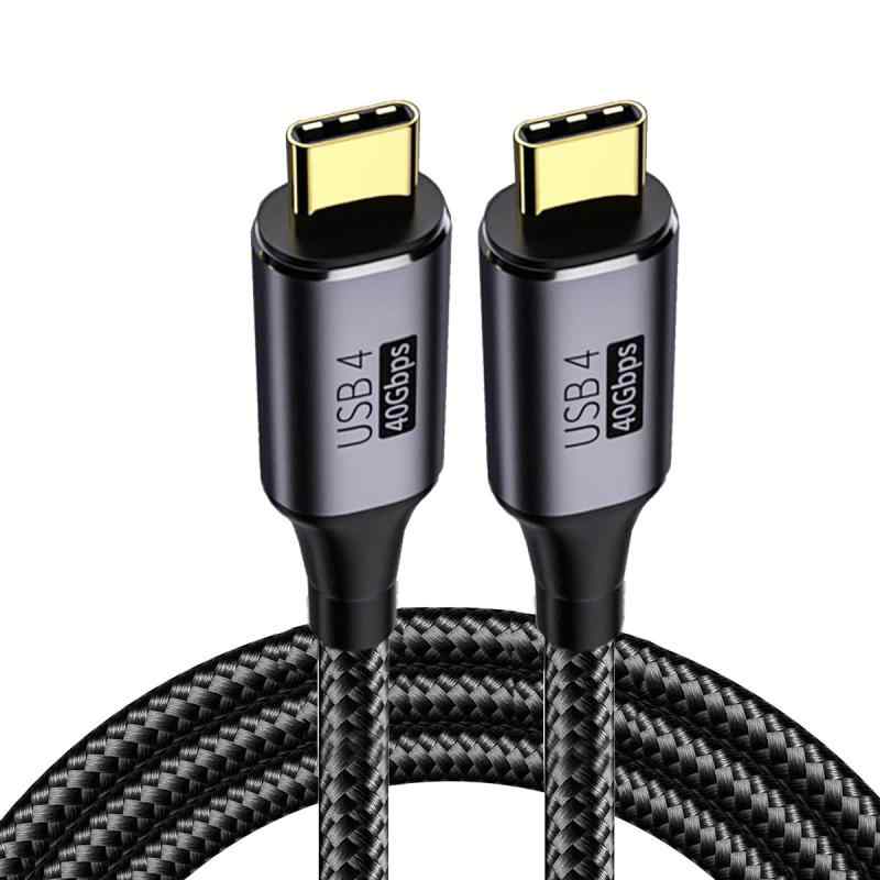 USB5.0 80Gbps USB-C オス - オス Type-C ケーブル、240W、16K@30hz、8K@60Hz、5K@60Hz、USB4.0 Thunderbolt3/4/5 対応