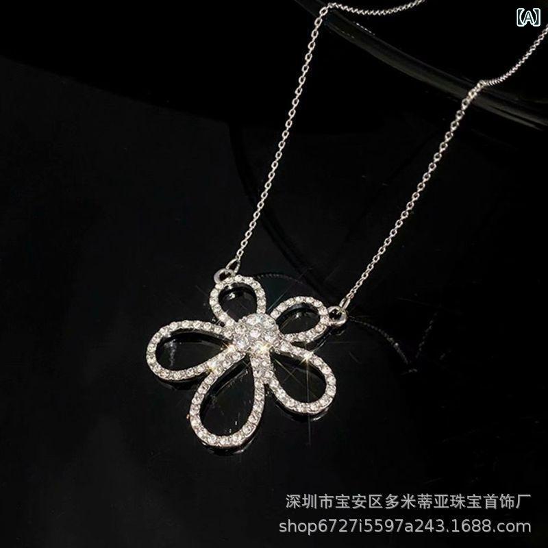 ネックレス レディース ジュエリーセット アクセサリー ジュエリー 首飾り 鎖骨チェーン ピアス 指輪 五花 フラワー 花 モチーフ ジルコニア クリスタル キラキラ 華奢 繊細 上品 エレガント フェミニン お呼ばれ パーティー