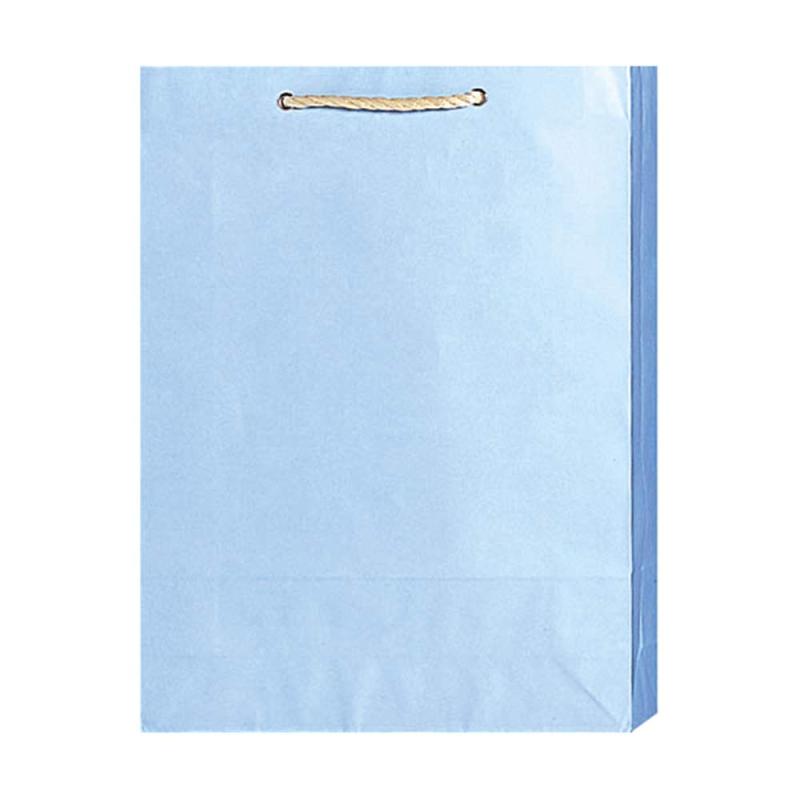 丸玉工業 紙袋 キャリーバッグ 手提げ袋 Lサイズ 青 10枚 90009002