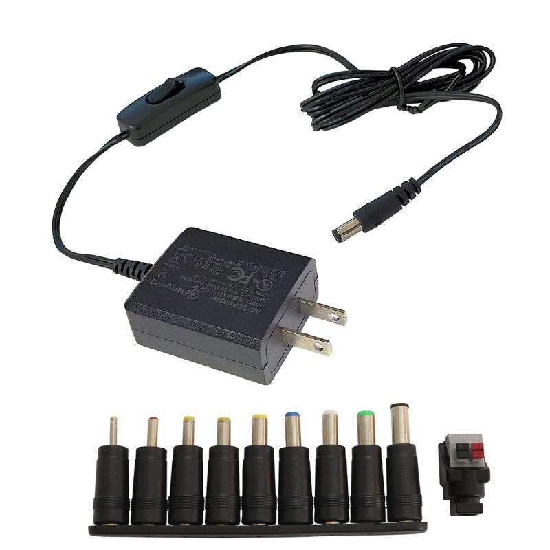 Kaito Denshi(海渡電子) ACアダプター【PSE適合品】変換10種セット 12V 1A 12W スイッチ付き プラスチック製 スイッチング 小型 RoHS