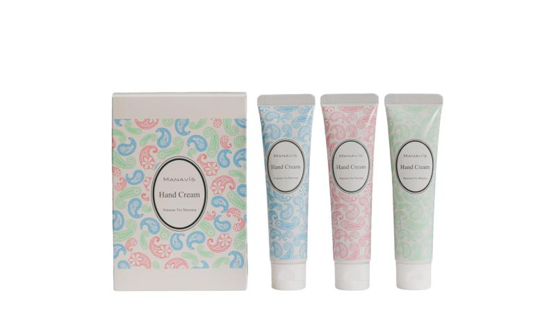 マナビス化粧品 ミニ ハンドクリーム【ギフト3本セット】保湿 うるおい フレッシュフローラルブーケの香り 植物由来成分天然香料 ミニサイズ ギフト