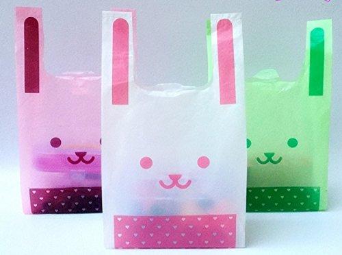 【MINAKIKO】かわいい レジ袋 ビニール袋 うさぎ 3色 150枚セット