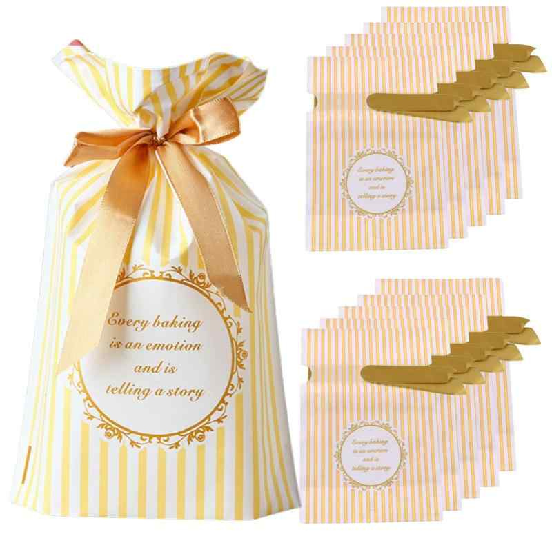 morytrade お菓子袋 50枚入り バレンタイン 小袋 小分け ギフトバッグ リボン