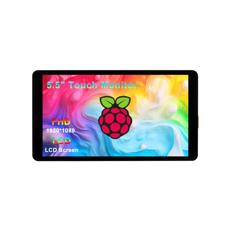 Wisecoco 5.5インチ タッチスクリーン LCDディスプレイ 1920 * 1080 モデルに用のRapberry Pi 5/4/4B/3B+/3A+ HDMI対応 Windows対応
