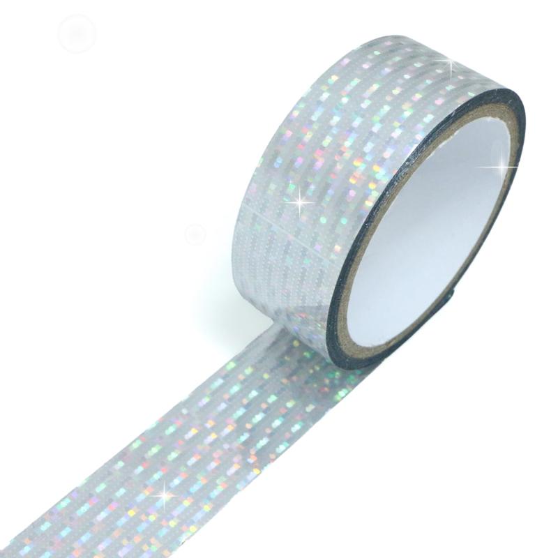 ホログラムロールテープ 粘着あり デコレーション ラッピング キラキラ きらきらぷんぷん丸