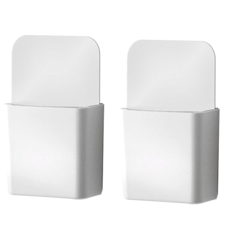 Forahome 壁掛け リモコンラック 2個入り 粘着タイプ 穴あけ不要 リモコン整理 リモコンホルダー 多機能 壁掛け収納ボックス リモコンスタンド 小物収納 小物入れ 耐久性