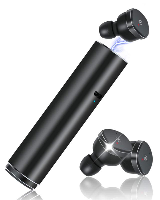 Bluetoothイヤホン ワイヤレスイヤホン 重低音 Hi-Fi IPX7防水 CVC8.0通話ノイズキャンセリング 充電ケース付き 自動ペアリング タッチ操作 片耳 両耳対応 左右分離型 Siri対応 スポーツ用ブルー