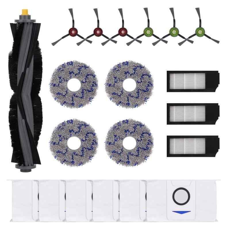 エコバックス 消耗品 X1 OMNI DEEBOT X1 TURBO X1 PLUS ロボット掃除機 T10/ T10 OMNI T10 PLUS 交換用 消耗品セット 交換用アクセサリー ECOVACS ダストボックス交換用エコ紙パック×6 フィルター