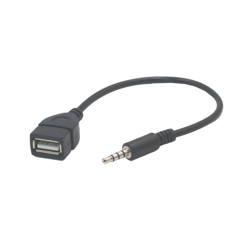 XINSHEYE イヤホンジャック 変換 usb イヤホンジャック usb イヤホン オーディオ変換アダプタ 3.5 mm AUXオーディオプラグからUSB Aマザー車載 車載ステレオ 車載GPS CD DVDオーディオに適用する