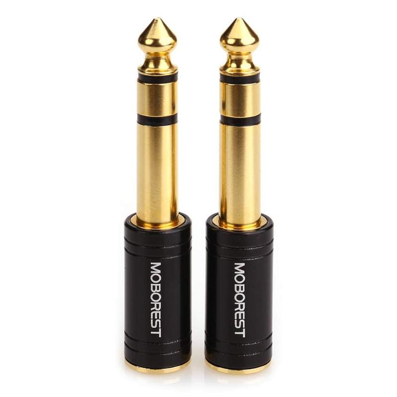 MOBOREST 1/4インチ（6.35mm）プラグ/ 1/8インチ（3.5mm）ジャックステレオアダプター (6.35オス-3.5メス-ブラック い2)1. 便利で、コスト・パフォーマンスに優れた2本セット1 / 8インチto 1 / 4インチステレオアダプタは、異なるオーディオシステムで使用するスペアまたは交換用アダプターが付属して2. 素晴らしい実用性：コンピュータ、カメラ、スピーカーの3.5mmインターフェースを6.35mmインターフェースに変換することができます。6.35mmインターフェース、マイク、スピーカーなどのものも適用しています。3. 材料： ヘッドホン交換アダプタは24金メッキ：OFC（無酸素銅）24金メッキ処理を施したプラグ部を採用し、接触抵抗が少ない、サビなどの音質劣化を防ぎます。挿すだけの簡単操作ですぐに使用できます。ポータブルや軽量、持ち運びにも便利です。 それは6.35ミリメートルのマイクを使用ばかりでなく、3.5mmのプラグから6.35mmのプラグに変えることもできます4. デザイン：アダプターは360度グリップトレッドを採用、簡単にプラグを抜くことができます。5. サービス：商品到着後6ヶ月以内無料でと交換を受け付けます。商品到着後は速やかに商品の状態をご確認ください。検索「MOBOREST 交換アダプタ」は多くの交換ヘッドホンケーブルを選択します。