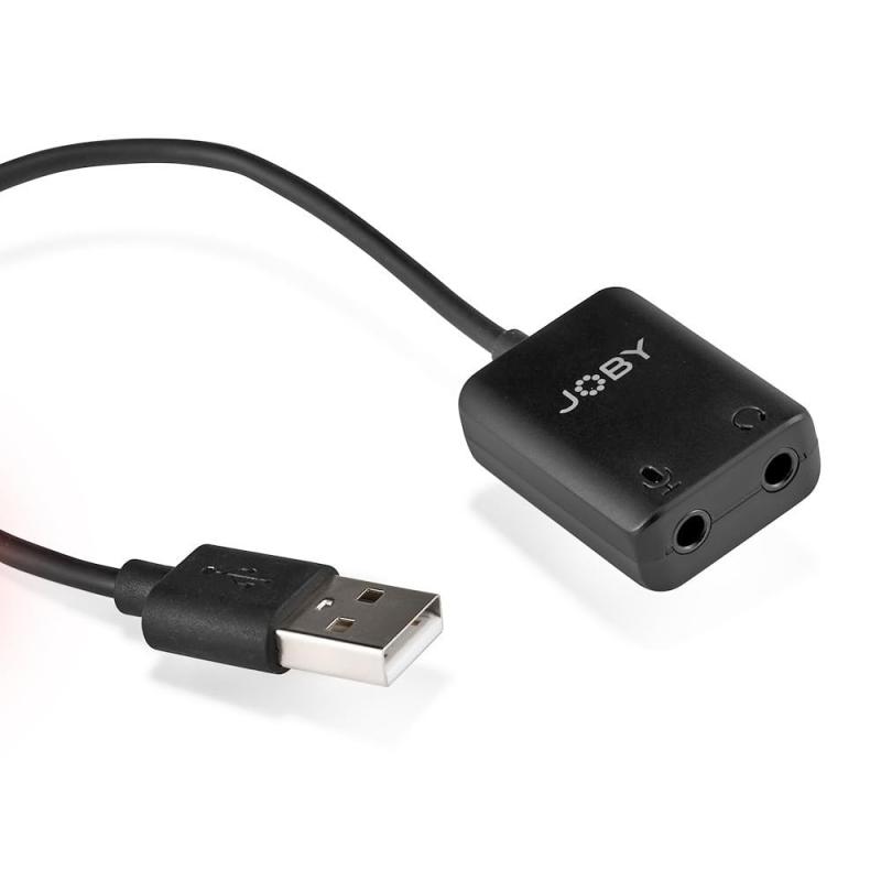 乐天商城 - Joby ウェイボ用USBアダプター パソコンにマイクとヘッドフォンを同時接続するためのUSBアダプター USB2.0 TypeA 3.5mmステレオミニジャック JB01735-0WW