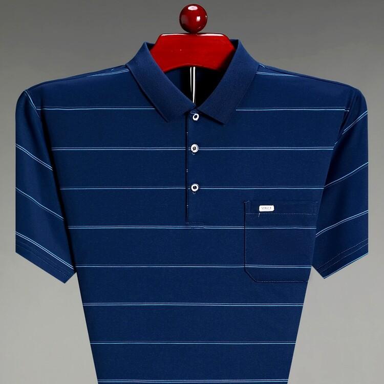 2022 夏服 パパ Tシャツ 半袖 中年 メンズ ポケット あり シルクコットンストライプポロシャツトップスソースカテゴリ: スタイル: 韓国風袖の長さ: 長袖プレートタイプ: ゆったり型パターン: ストライプ特殊プロセス: 刺繍/刺繍厚さが薄い: 薄いタイプゴールドラッシュのカテゴリ: 青春流行(18 ~ 24歳)貨物番号: その他ブランド: その他発売年/季節: 2020春生地名: その他メイン生地成分の含有量: その他メイン生地成分: その他カラー: 赤,青色,浅蘭サイズ: M,L,Xl,2xl,3xl品質検査報告番号: その他マテリアル機能: 洗濯機製品カテゴリ: ポロシャツ