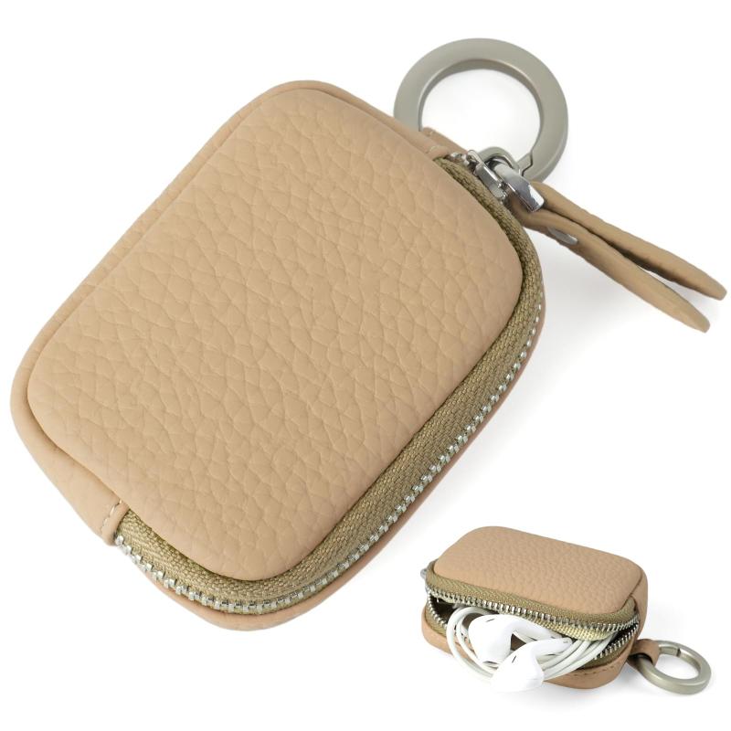 イヤホンケース イヤホンポーチ ミニポーチ ケース カバー ワイヤレスイヤホン イヤホン イヤホンカバー 収納袋 保護ケース 落下防止 キズ防止 耐衝撃 防塵 カラビナ付き 化粧 小物 財布 小