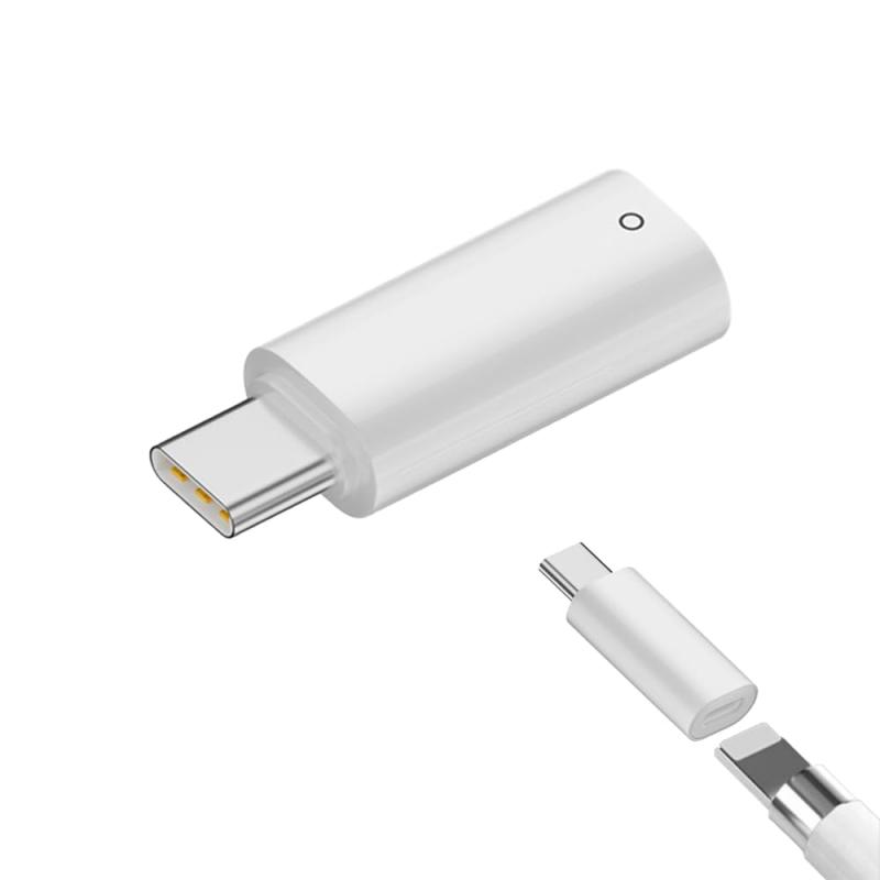 YFFSFDC USB-C → Apple Pencil アダプター（第1世代用）USB Type-C ペン充電ドングルコネクタ iPad 第10世代／第11世代 A16（2025年モデル）のみ対応 充電とBluetoothペアリング可能 ホワイト