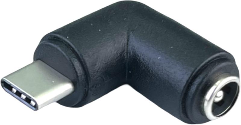 SONY - DC(外径5.5/内径2.5mm)(メス)→USB Type-C(オス)変換 電源供給アダプタ (5.5*2.1L字型)