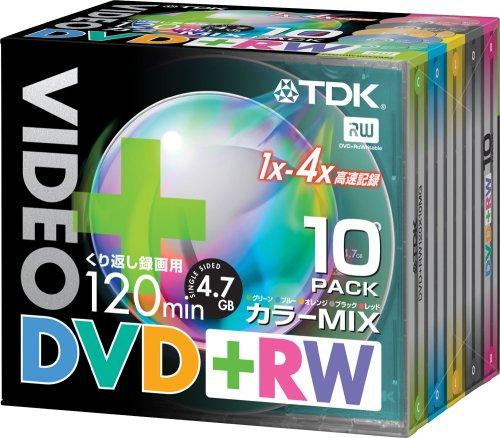 TDK DVD+RW録画用120min4倍速 カラーミッ