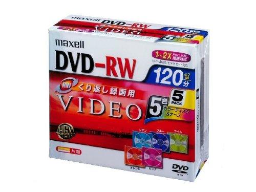 マクセル DVD-RW 120分 2倍速 5枚 CPRM対�