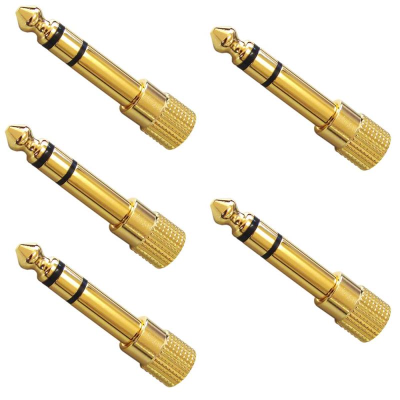 フジパーツ 3.5mm ステレオミニジャック(メス) - 6.3mm ステレオ標準プラグ(オス) 変換プラグ