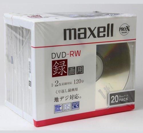 maxell 録画用2倍速DVD-RW、20枚パック1�