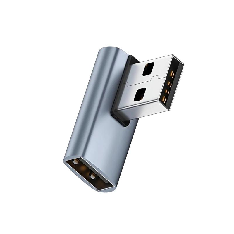 YITONGXXSUN USB L字 アダプタ USB 3.2 Gen2 Type A オスメス変換 10Gbps 高速転送 90度直角 軽量設計 PC/HDD/キーボード互換