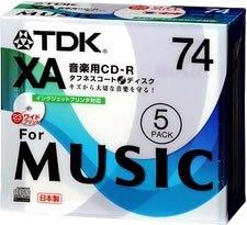 TDK CD-R音楽用 74分ホワイトプリンタブル5枚パック CD-RXA74PWX5S