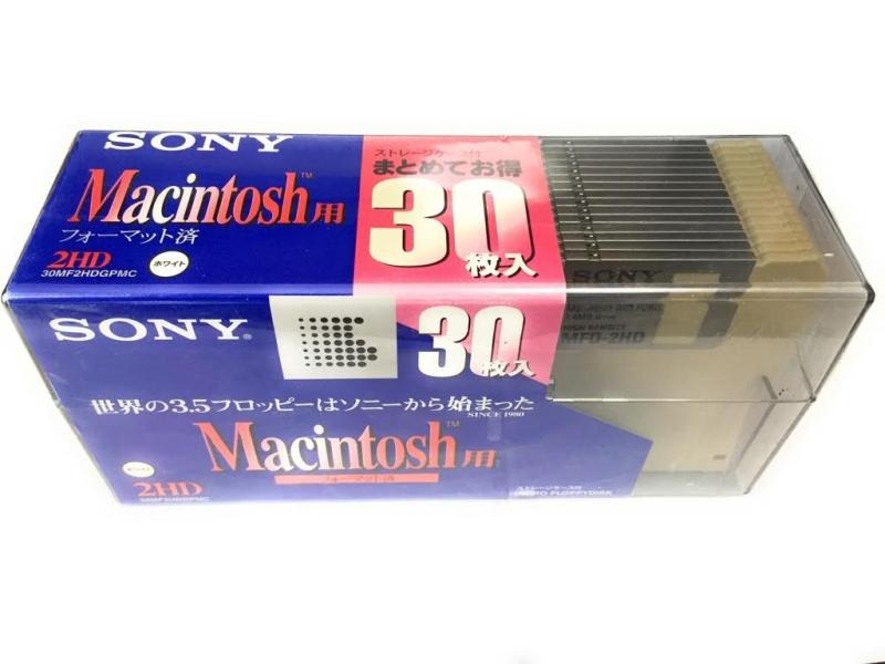 Floppy Disk Media - SONY Macintosh用 フォーマット済 2HD まとめて30枚 プラスチックケース入 3.5型 フロッピー 30MF2HDGPMC