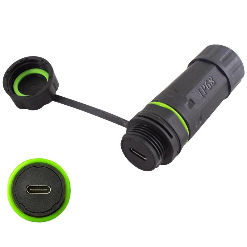 SONY - Poyiccot 防水 USB C 延長アダプタ、通信の防水 USB C コネクタ10Gbps IP68 防水 PA66絶縁体USB3.1标准 USB Cメス to メス USB Type C 延長アダプタ通信機器やネットワーク通信の防水対応最適
