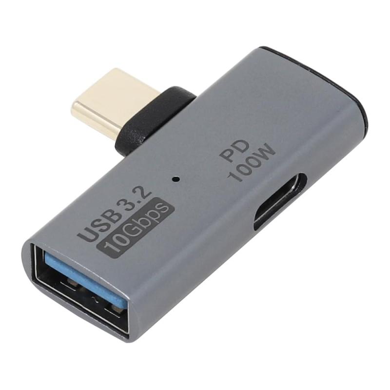 乐天商城 - アイネックス USBアダプタ Cオス - Aメス 横L型 10Gbps PD100Wポート付 ADV-131