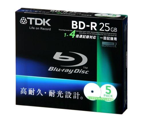 TDK データ用ブルーレイディスク 25GB BD-R(1回録画用) 4X ホワイトワイドプリンタブル