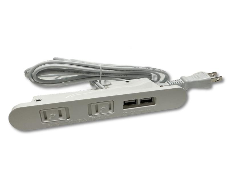 YCthriving 埋め込みコンセント 家具製作用 2つ口 2個USB電源付 木工 円形