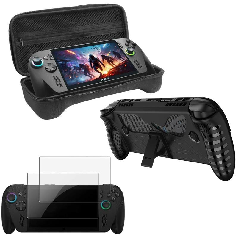 ROG Xbox ally/ROG Xbox ally X 専用 専用収納ケース 【新登場-4 in 1セット】for ASUS ROG Xbox Ally X 収納ケース +保護カバー+ ROG Xbox Ally X フィルムx2 付属品収納可能 大